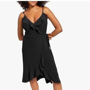 Bar III Womens Petites Party Above-Knee Wrap Dress XXS